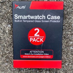 2 Pack Tauri Smartwatch Case For Apple Watch Glass 44 MM Screen Protector